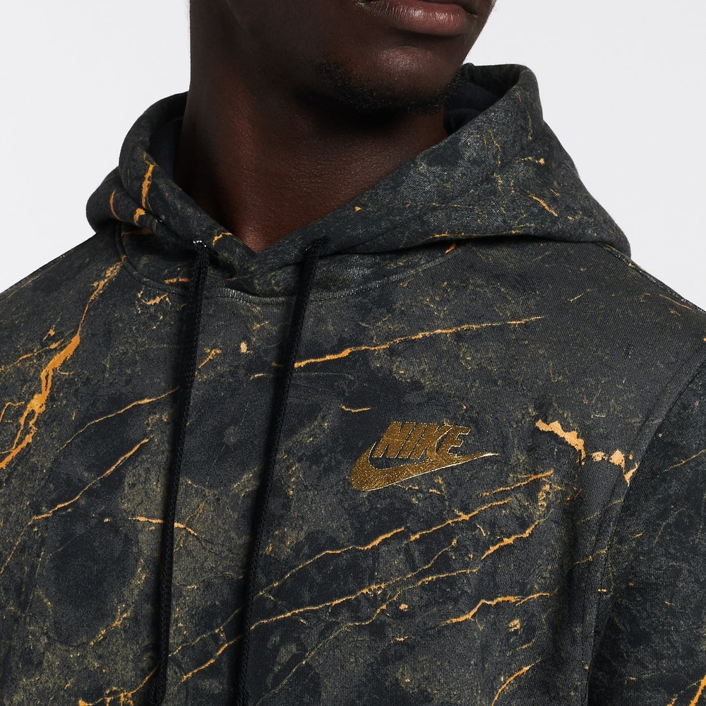 Nike Black and Gold Marble Hoodie